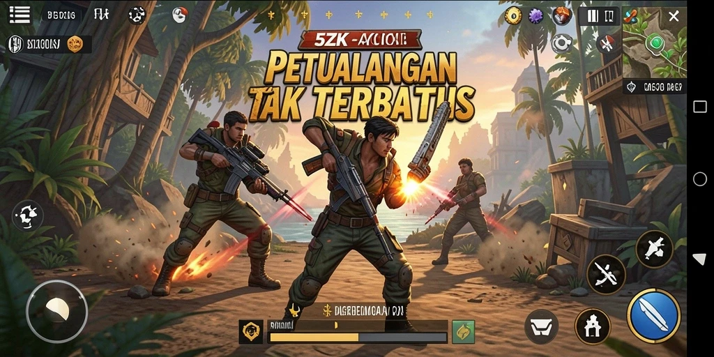 Tampilan gameplay 5ZK yang memukau dan mendebarkan.