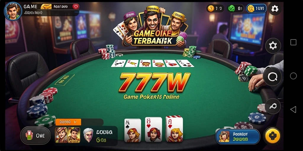 Tangkapan layar dari gameplay Poker di 7777W.