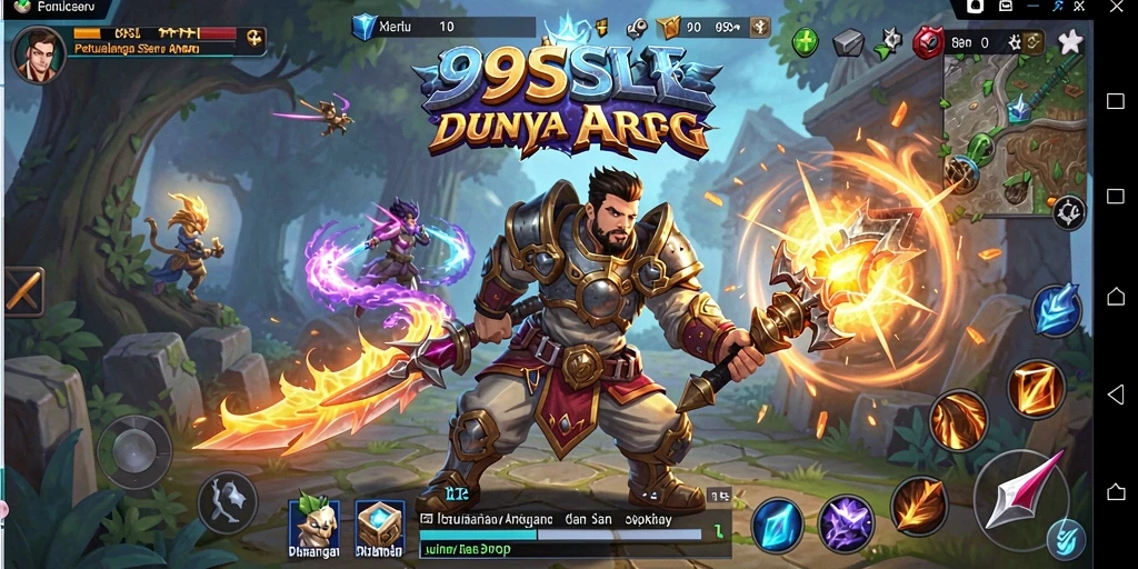 Tangkapan layar yang menunjukkan aksi seru dalam permainan ARPG.