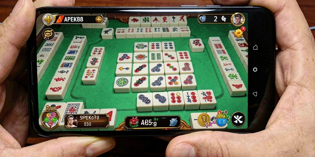 Gameplay seru APEK88 dengan berbagai ubin Mahjong menantang.