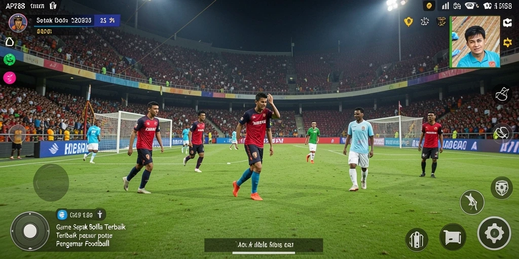 Tampilan menegangkan dari pertandingan sepak bola dalam API288.