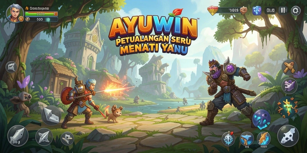 Tampilan gameplay menarik dari AYUWIN yang penuh petualangan.