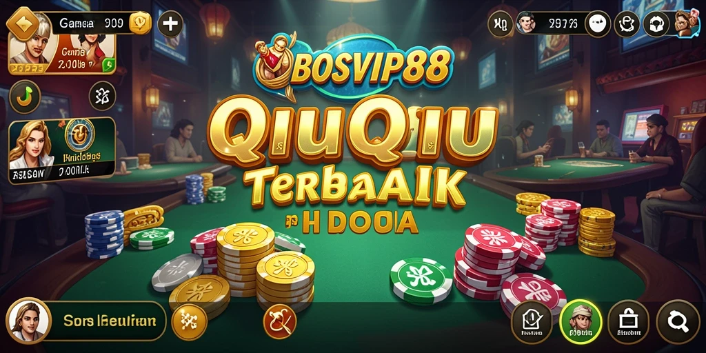 Tampilan seru dari gameplay QiuQiu di BOSVIP88.