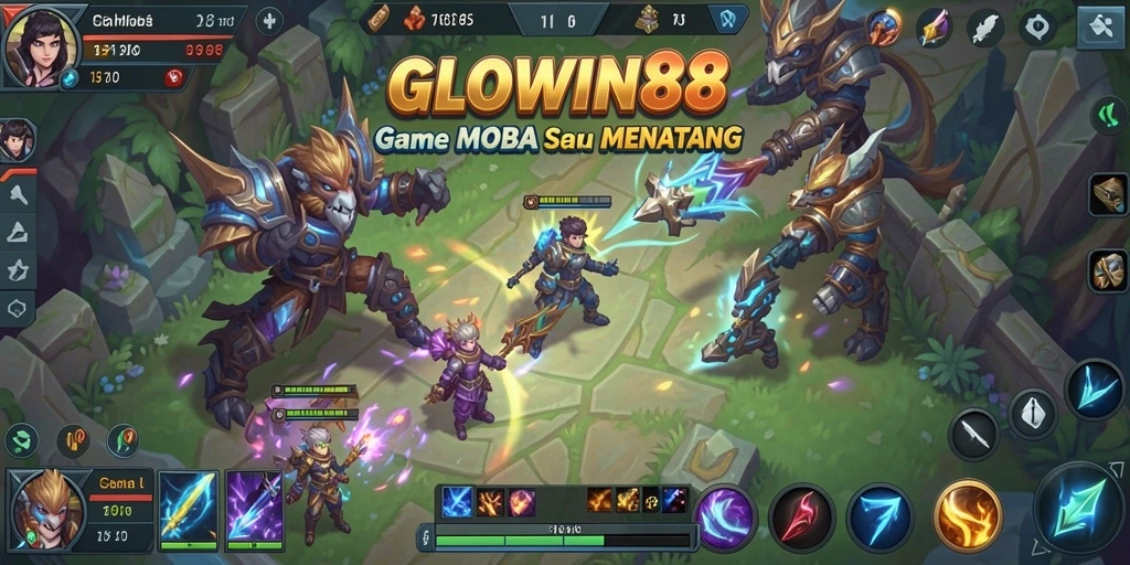 Gameplay seru di arena GLOWIN88 dengan pertarungan intens.