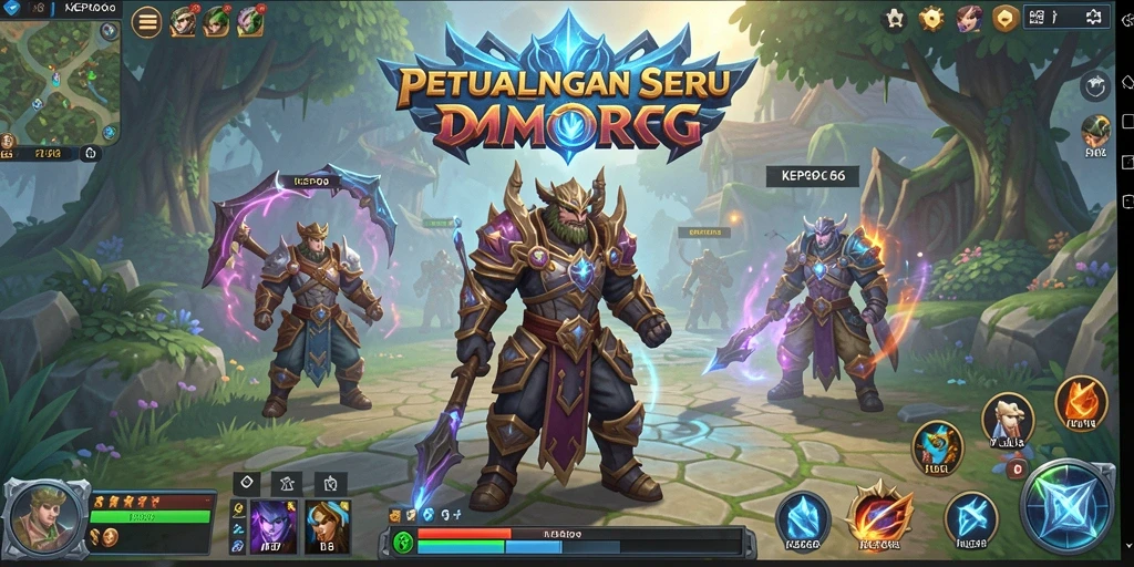 Tampilan gameplay seru dalam KEPO66, dunia MMORPG yang mengagumkan.