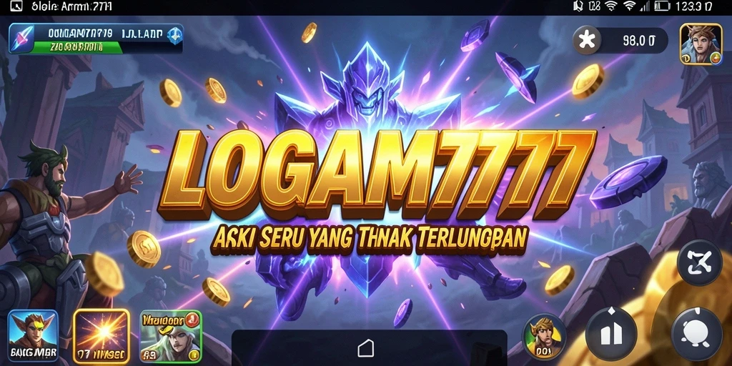 Tampilan gameplay menegangkan LOGAM777 saat pertempuran epik.