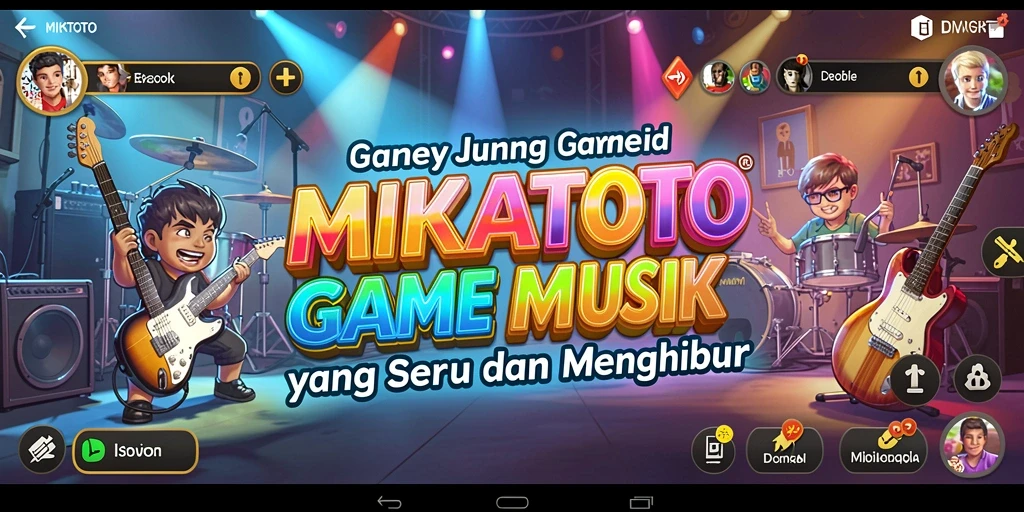 Tampilan gameplay MIKATOTO dengan fitur musik yang interaktif.