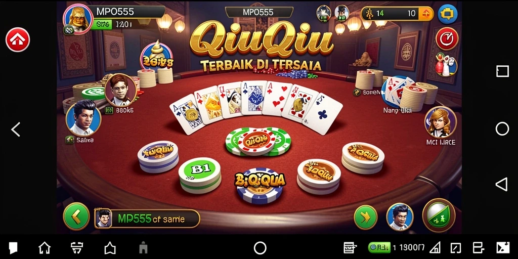 Tampilan menarik dari gameplay QiuQiu di MPO555.
