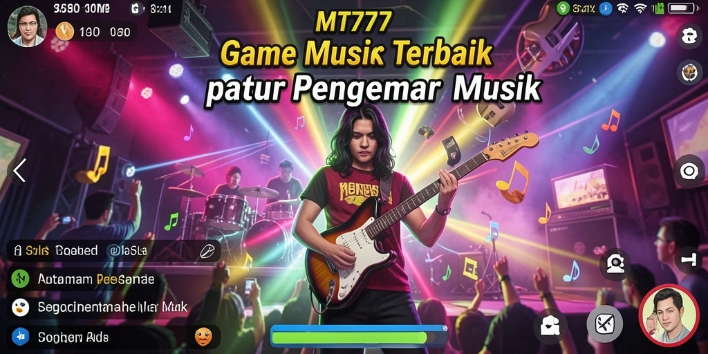 Tampilan gameplay menarik dari game musik MT777.
