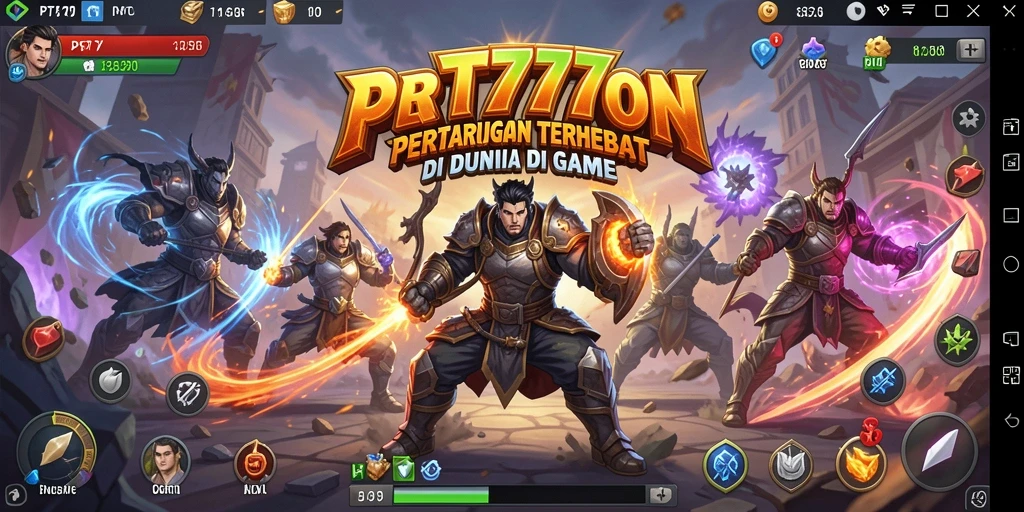 Tampilan seru gameplay PT777 dalam pertarungan epik yang mendebarkan.