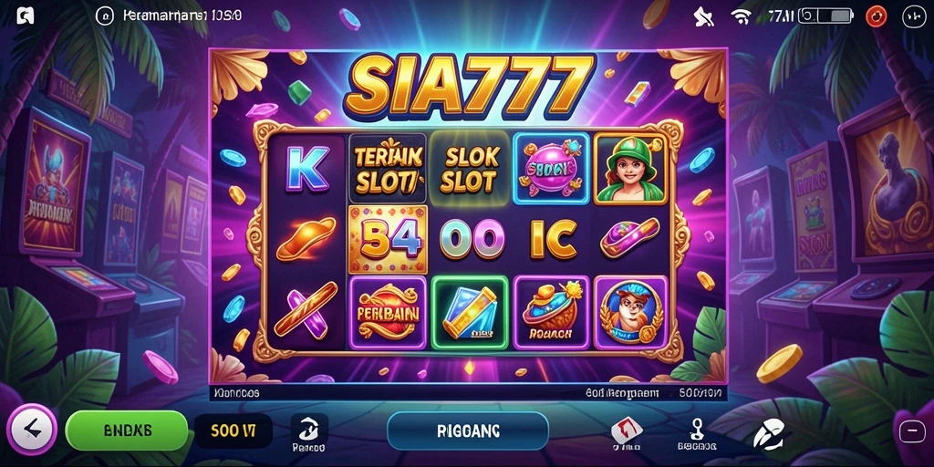 Screenshot utama SIA777 menampilkan aksi seru gameplay Slot.