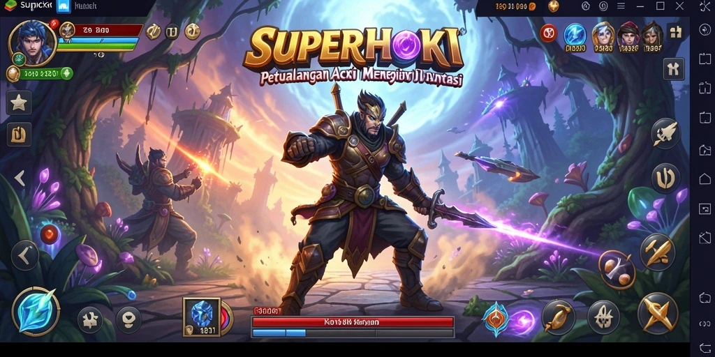 Gameplay seru di <strong>SUPERHOKI</strong> dengan aksi pertarungan yang menegangkan.