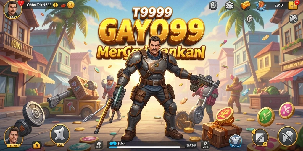 Screenshot T9999 menampilkan gameplay dinamis dalam membangun empire bisnis.