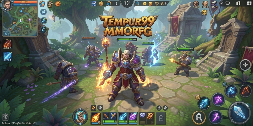 Tampilan gameplay TEMPUR99 yang mendebarkan dan interaktif.
