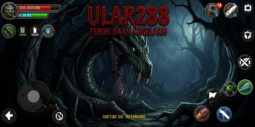 Screeshot gameplay ULAR288 menunjukkan suasana menyeramkan dan menegangkan.